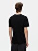 Basic Sign With Print Crew Neck Regular Black T-shirt
