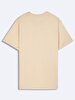 Short Sleeve Crew Neck Sign With Print Regular Beige T-shirt