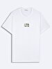 Short Sleeve Crew Neck Print Regular White T-shirt