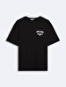 Basic Print With Print Regular Black T-shirt