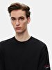 Basic Print With Print Crew Neck Regular Black T-shirt