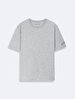Basic Print With Print Crew Neck Regular Grey T-shirt