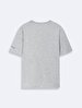 Basic Print With Print Crew Neck Regular Grey T-shirt