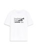 Basic Print With Print Straight Cut Regular White T-shirt