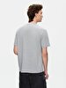 Basic Print With Print Straight Cut Regular Grey T-shirt