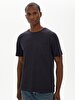 Basic Crew Neck Short Sleeve Regular Navy T-shirt