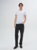 V-neck Basic Short Arm Slim White T-shirt