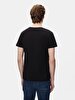 V-neck Basic Short Arm Slim Black T-shirt