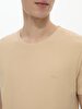 Crew Neck Basic Short Arm Slim Brown T-shirt