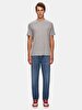 Crew Neck Basic Short Arm Slim Grey T-shirt