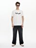 Short Sleeve Crew Neck Print Regular White T-shirt