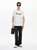 Short Sleeve Crew Neck Print Regular White T-shirt