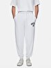 With Print Basic Elastic White Tracksuit