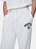 With Print Basic Elastic White Tracksuit