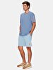 With Print Regular Blue Shorts