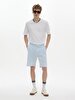 Basic Jacquard Knitting Blue Shorts