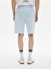 Basic Jacquard Knitting Blue Shorts