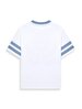 Short Sleeve Crew Neck With Print Striped Print White T-shirt