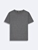 Short Sleeve Crew Neck Basic Anthracite T-shirt