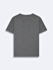 Short Sleeve Crew Neck Basic Anthracite T-shirt
