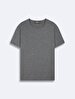 Short Sleeve Crew Neck Basic Anthracite T-shirt