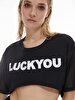 Print Arms Jumpsuit Black T-shirt