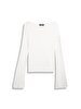 Long Sleeve Off-shoulder Basic White Sweatshirt