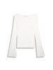 Long Sleeve Off-shoulder Basic White Sweatshirt