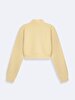 Knitting Zipper Closing Crop Green Cardigan