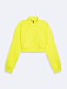 Knitting Zipper Closing Crop Cardigan