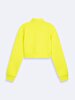 Knitting Zipper Closing Crop Cardigan