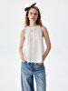 Striped Print V-neck Basic Dust Athlete