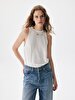Striped Print V-neck Basic Dust Athlete