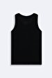 Basic Wide Collar Black Athlete