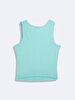 Sleeveless Crew Neck Basic Blue Athlete