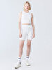 Jacquard Cyclist White Shorts