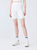 Jacquard Cyclist White Shorts