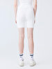 Jacquard Cyclist White Shorts