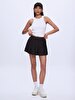 Pleated Mini Black Skirt