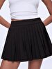 Pleated Mini Black Skirt