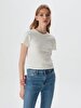 Ribbed Short Sleeve Dust T-shirt