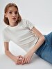 Ribbed Short Sleeve Dust T-shirt