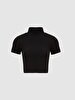 Turtle Neck Black Blouse