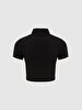 Turtle Neck Black Blouse