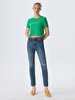 Round Collar Green T-shirt
