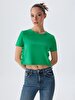Round Collar Green T-shirt