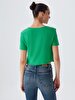 Round Collar Green T-shirt