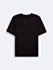 Short Sleeve Crew Neck Sign With Print Black T-shirt