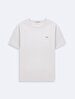 Short Sleeve Crew Neck Si̇gned Basic White T-shirt