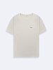 Short Sleeve Crew Neck Si̇gned Basic Beige T-shirt